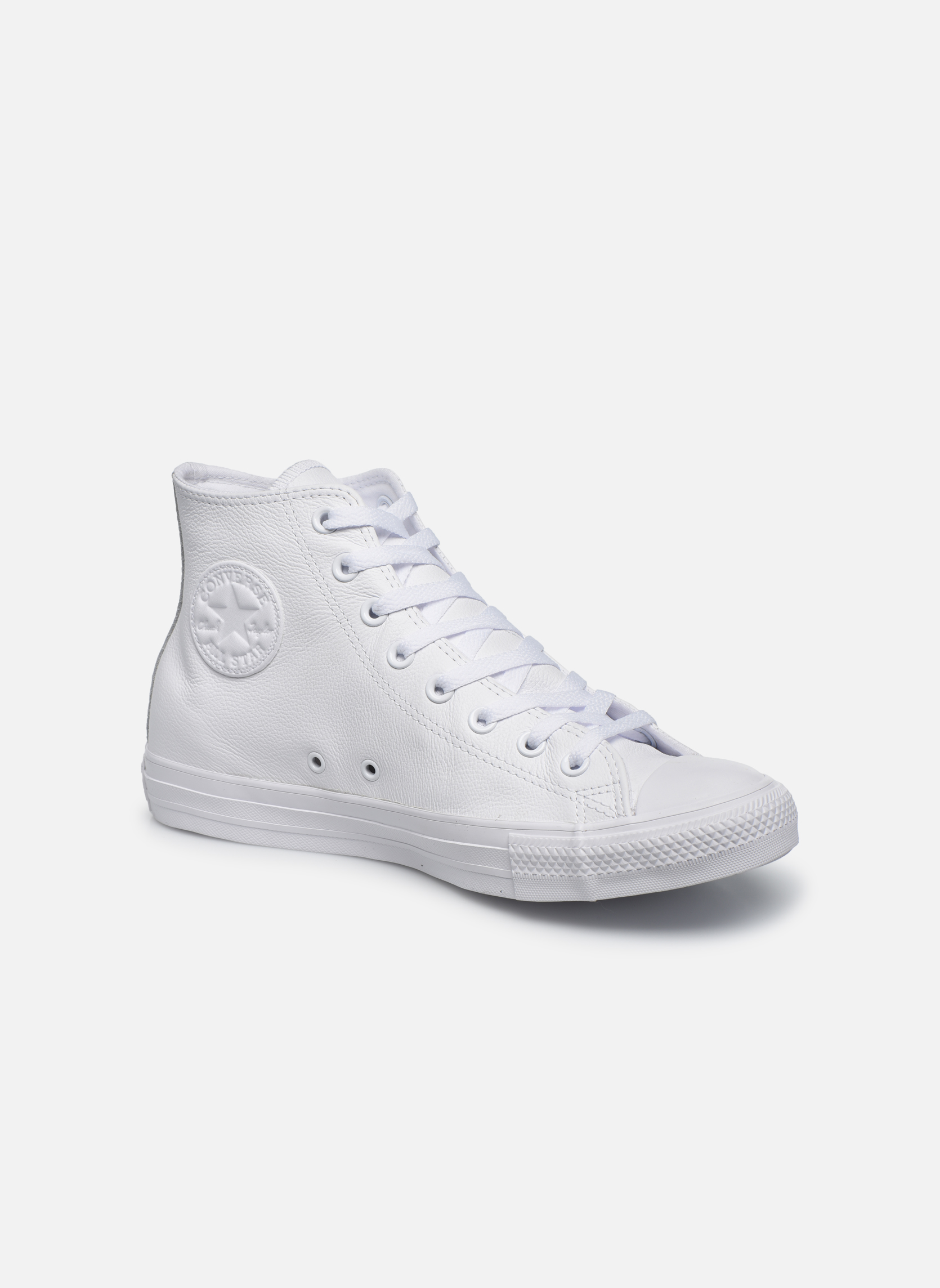 Converse Chuck Taylor All Star Mono Leather Hi W (White) - Trainers chez Sarenza (200852)